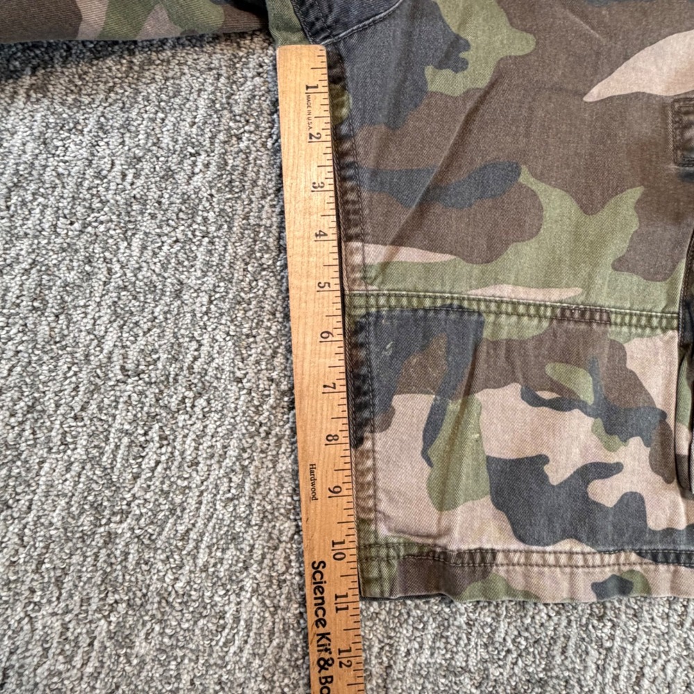 VTG Old Navy Cargo Shorts Mens 34 Green Camo Cotton Woodland Military Casual - Picture 6 of 6